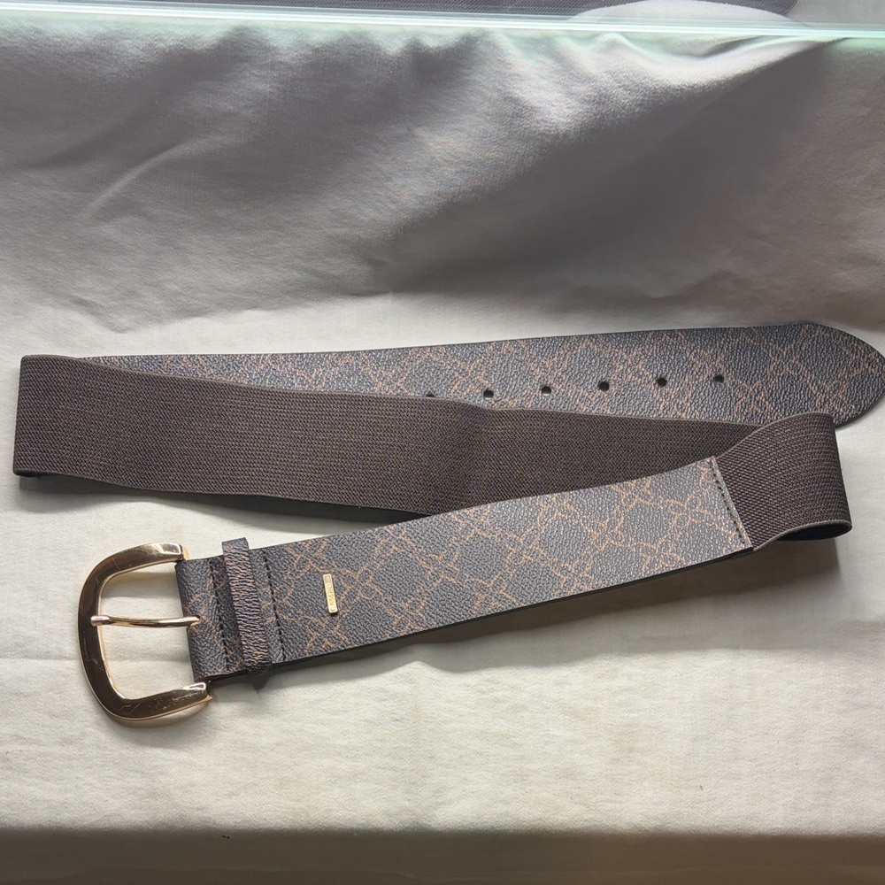Nine West Brown Patterned Women’s Belt Stretch Adjustable size L/XL